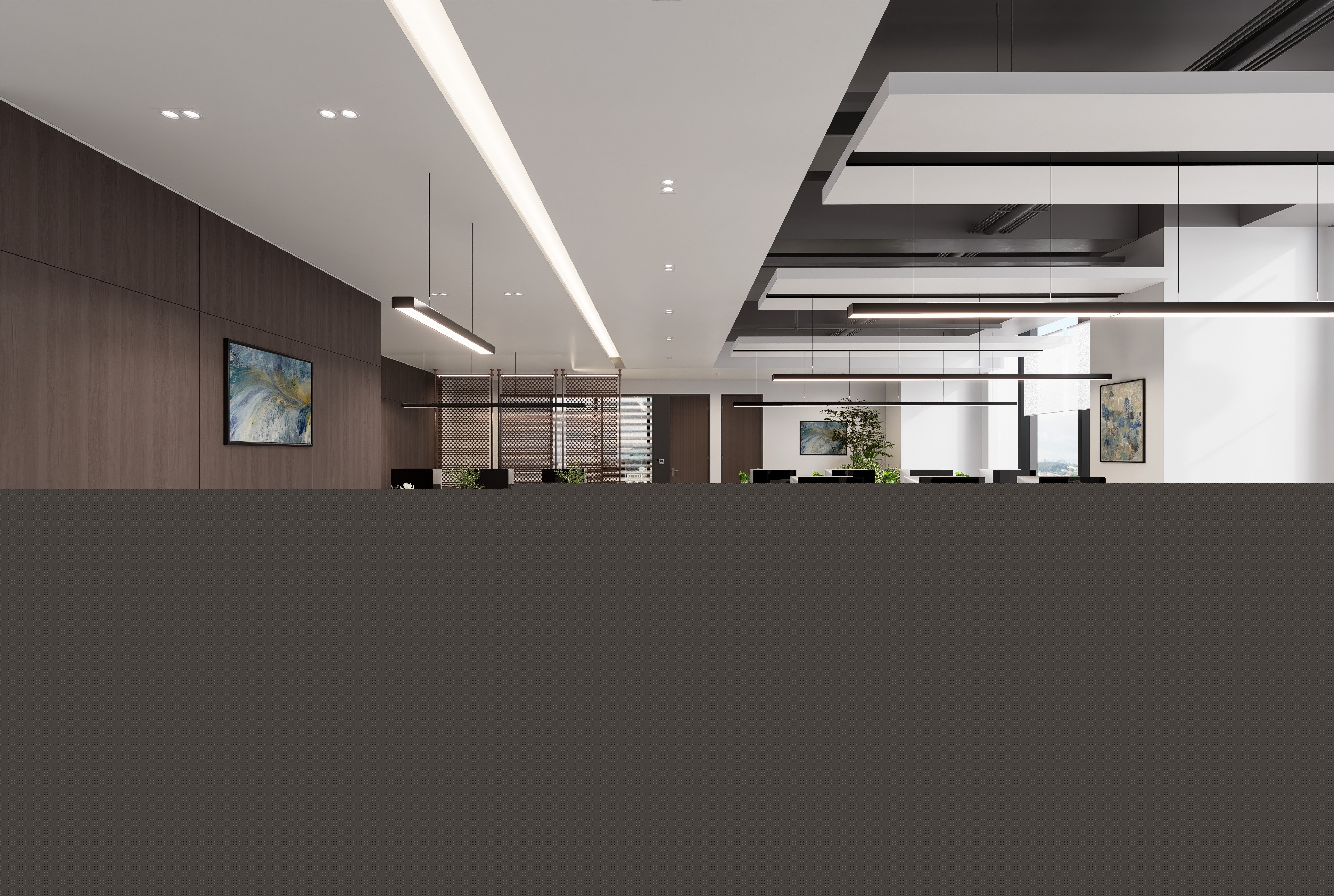 辦公室裝修高級省錢方案,質感與性價比雙在線(圖2) 辦公區B深色1202P_2_副本.jpg